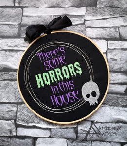 Horrors in this house 5 sizes included machine embroidery design DIGITAL DOWNLOAD