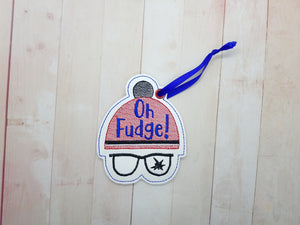 Oh Fudge! Ornament machine embroidery design DIGITAL DOWNLOAD