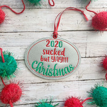 Load image into Gallery viewer, Yay Christmas! Ornament 4x4 machine embroidery design DIGITAL DOWNLOAD