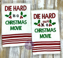 Load image into Gallery viewer, Die Hard is a Christmas Movie Set of 2 designs machine embroidery design 5 sizes included DIGITAL DOWNLOAD