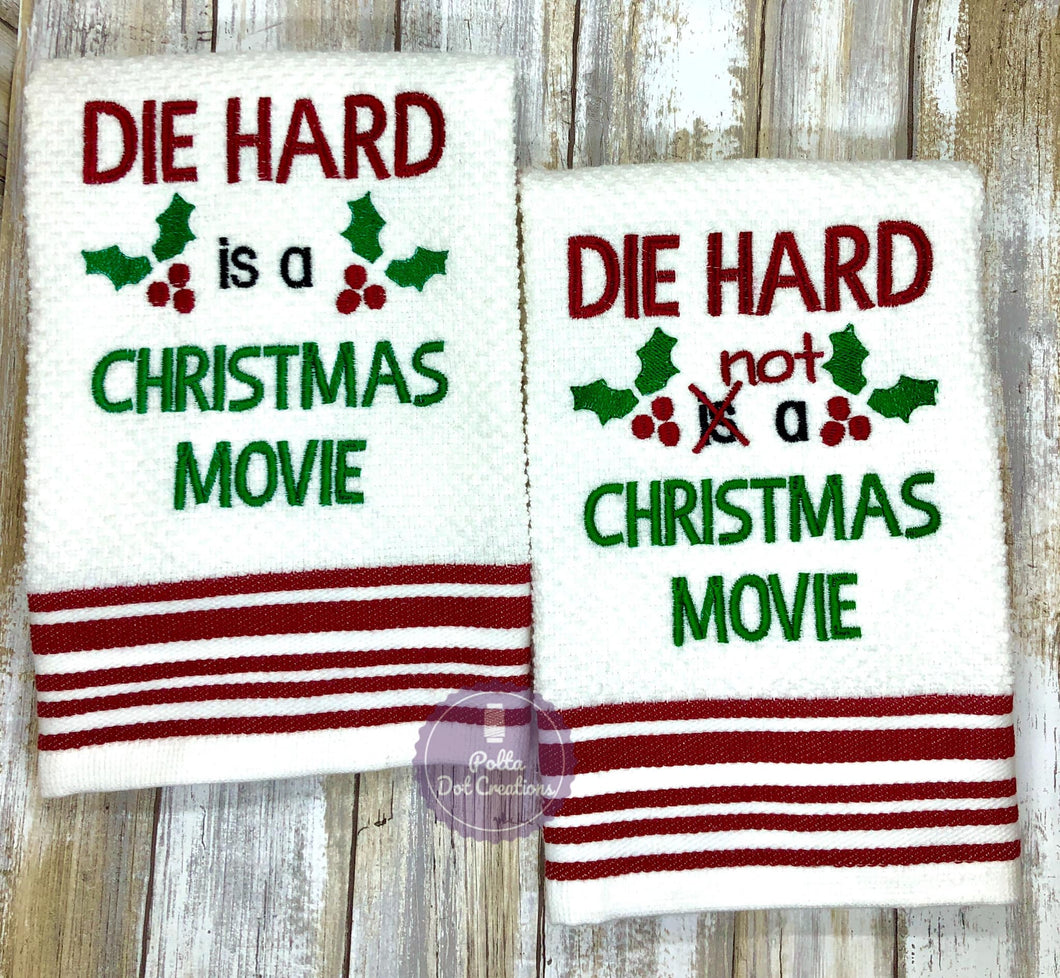 Die Hard is a Christmas Movie Set of 2 designs machine embroidery design 5 sizes included DIGITAL DOWNLOAD