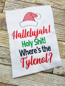 Hallelujah! machine embroidery design 4 sizes included DIGITAL DOWNLOAD