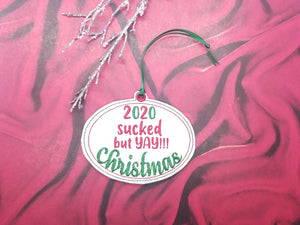  Yay Christmas! Ornament 4x4 machine embroidery design DIGITAL DOWNLOAD