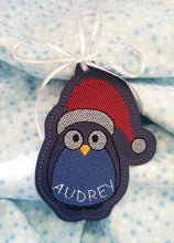 Load image into Gallery viewer, Penguin Ornament 4x4 machine embroidery design DIGITAL DOWNLOAD