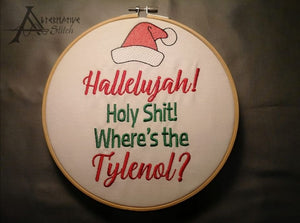 Hallelujah! machine embroidery design 4 sizes included DIGITAL DOWNLOAD