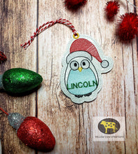 Load image into Gallery viewer, Penguin Ornament 4x4 machine embroidery design DIGITAL DOWNLOAD