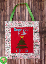 Load image into Gallery viewer, Keep your balls off me machine embroidery design 5 sizes included DIGITAL DOWNLOAD