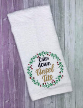 Load image into Gallery viewer, Calm down Tinsel T*ts machine embroidery design 5 sizes included DIGITAL DOWNLOAD