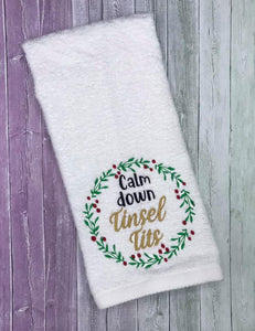Calm down Tinsel T*ts machine embroidery design 5 sizes included DIGITAL DOWNLOAD