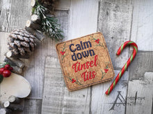 Load image into Gallery viewer, Snarky Christmas Coaster Set of 4 machine embroidery designs DIGITAL DOWNLOAD