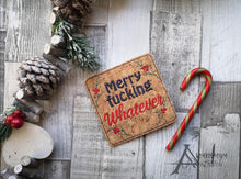 Load image into Gallery viewer, Snarky Christmas Coaster Set of 4 machine embroidery designs DIGITAL DOWNLOAD