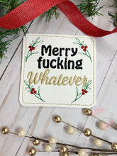 Load image into Gallery viewer, Snarky Christmas Coaster Set of 4 machine embroidery designs DIGITAL DOWNLOAD