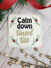 Load image into Gallery viewer, Snarky Christmas Coaster Set of 4 machine embroidery designs DIGITAL DOWNLOAD
