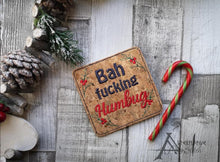 Load image into Gallery viewer, Snarky Christmas Coaster Set of 4 machine embroidery designs DIGITAL DOWNLOAD