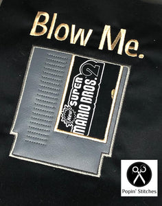 Blow Me Applique design 2 versions and 5 sizes included machine embroidery design DIGITAL DOWNLOAD