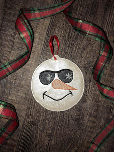 Cool Snow Man Sketchy ornament machine embroidery design DIGITAL DOWNLOAD