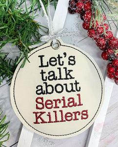 Holiday True Crime Ornament (set of 4 designs) machine embroidery design DIGITAL DOWNLOAD