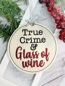 Holiday True Crime Ornament (set of 4 designs) machine embroidery design DIGITAL DOWNLOAD