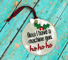 Load image into Gallery viewer, Die Hard Ornaments (3 styles available) 4x4 machine embroidery design DIGITAL DOWNLOAD