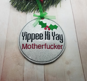 Die Hard Ornaments (3 styles available) 4x4 machine embroidery design DIGITAL DOWNLOAD