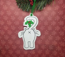 Load image into Gallery viewer, Cat Butt Ornament 4x4 machine embroidery design DIGITAL DOWNLOAD