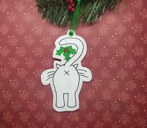 Cat Butt Ornament 4x4 machine embroidery design DIGITAL DOWNLOAD