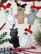 Load image into Gallery viewer, Cat Butt Ornament 4x4 machine embroidery design DIGITAL DOWNLOAD