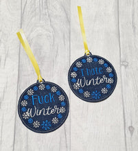 Load image into Gallery viewer, Winter Ornament set of 3 designs machine embroidery design DIGITAL DOWNLOAD