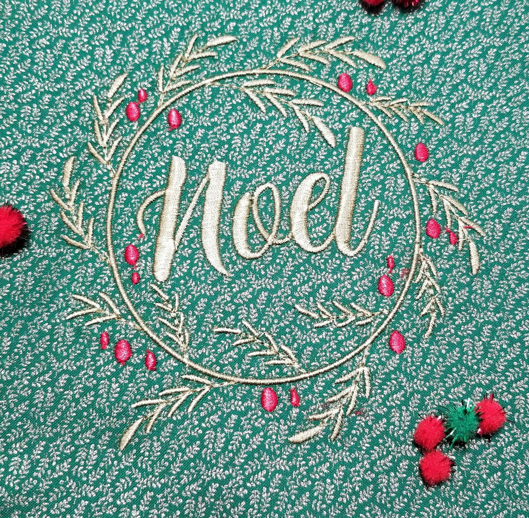 Noel Machine Embroidery Design 5 sizes included DIGITAL DOWNLOAD