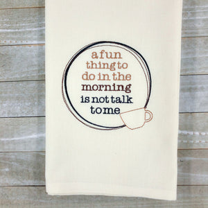 A fun thing to do in the morning machine embroidery design 5 sizes included DIGITAL DOWNLOAD
