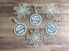 Load image into Gallery viewer, Winter Ornament set of 3 designs machine embroidery design DIGITAL DOWNLOAD