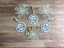 Load image into Gallery viewer, Winter Ornament set of 3 designs machine embroidery design DIGITAL DOWNLOAD