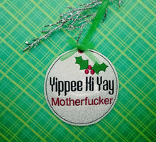 Load image into Gallery viewer, Die Hard Ornaments (3 styles available) 4x4 machine embroidery design DIGITAL DOWNLOAD