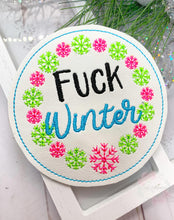 Load image into Gallery viewer, Winter Coaster set of 4 designs machine embroidery design DIGITAL DOWNLOAD