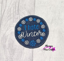 Load image into Gallery viewer, Winter Coaster set of 4 designs machine embroidery design DIGITAL DOWNLOAD
