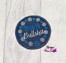 Load image into Gallery viewer, Winter Coaster set of 4 designs machine embroidery design DIGITAL DOWNLOAD