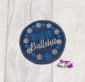 Winter Coaster set of 4 designs machine embroidery design DIGITAL DOWNLOAD