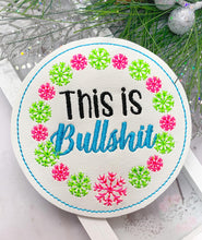 Load image into Gallery viewer, Winter Coaster set of 4 designs machine embroidery design DIGITAL DOWNLOAD