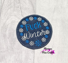 Load image into Gallery viewer, Winter Coaster set of 4 designs machine embroidery design DIGITAL DOWNLOAD