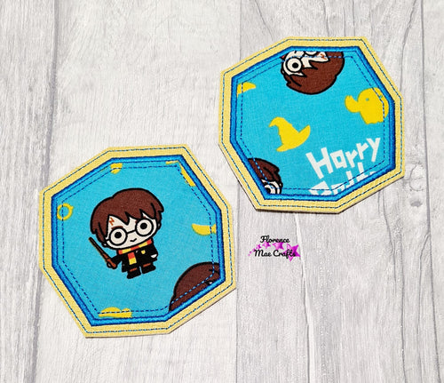 Octagon Applique Coaster machine embroidery design DIGITAL DOWNLOAD