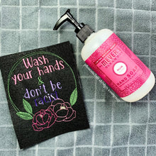 Load image into Gallery viewer, Wash your hands &amp; don&#39;t be racist machine embroidery design 5 sizes included DIGITAL DOWNLOADS