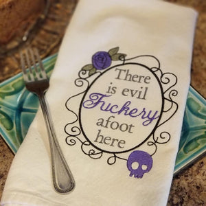 There is evil f#ckery afoot here machine embroidery design 4 sizes included DIGITAL DOWNLOAD