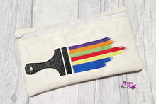 Load image into Gallery viewer, Paintbrush ITH Bag 5 sizes available (charm included) machine embroidery design DIGITAL DOWNLOAD