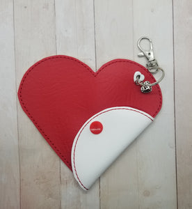 Heart Snap ITH Pouch machine embroidery design DIGITAL DOWNLOAD