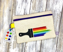 Load image into Gallery viewer, Paintbrush ITH Bag 5 sizes available (charm included) machine embroidery design DIGITAL DOWNLOAD