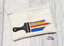 Load image into Gallery viewer, Paintbrush ITH Bag 5 sizes available (charm included) machine embroidery design DIGITAL DOWNLOAD