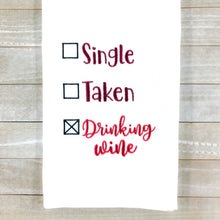 Load image into Gallery viewer, Single Taken Drinking Wine machine embroidery design (5 sizes included) DIGITAL DOWNLOAD