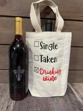 Load image into Gallery viewer, Single Taken Drinking Wine machine embroidery design (5 sizes included) DIGITAL DOWNLOAD