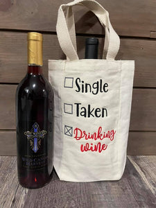 Single Taken Drinking Wine machine embroidery design (5 sizes included) DIGITAL DOWNLOAD