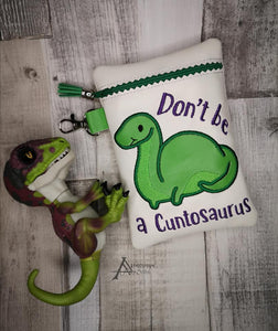 C%ntosaurus applique ITH BAG 4 sizes available machine embroidery design DIGITAL DOWNLOAD